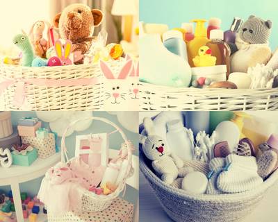 Baby gift baskets Canada celebrate the birth of a newborn child. Encourage the new mommies and daddies with helpful parents like treats, toys, and accessories.