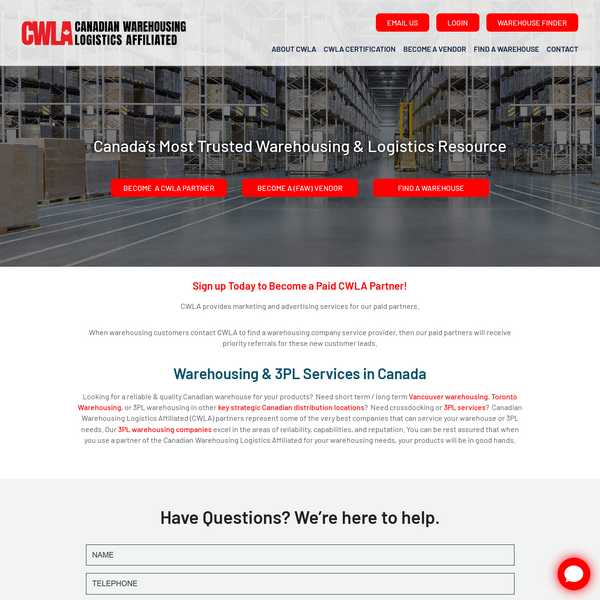 Canadian Warehousing Logistics Affiliated