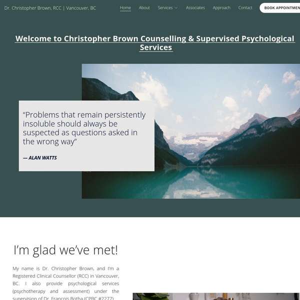 Dr. Christopher Brown Counselling