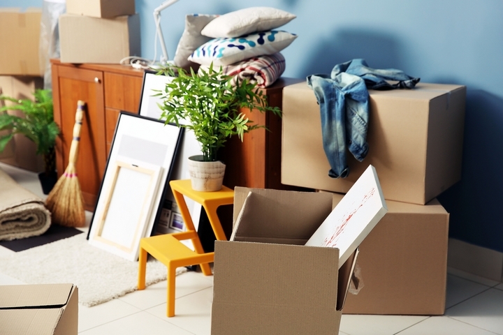 Use a basement for storage when moving.