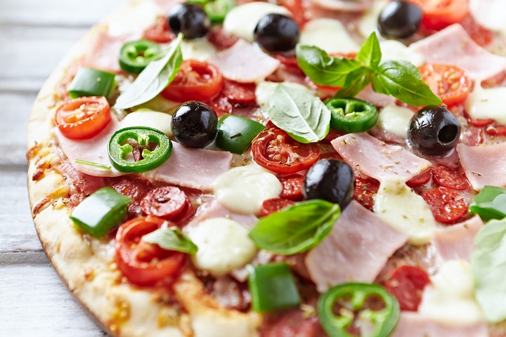 Black olives are good toppings for vegetarian pizzas.