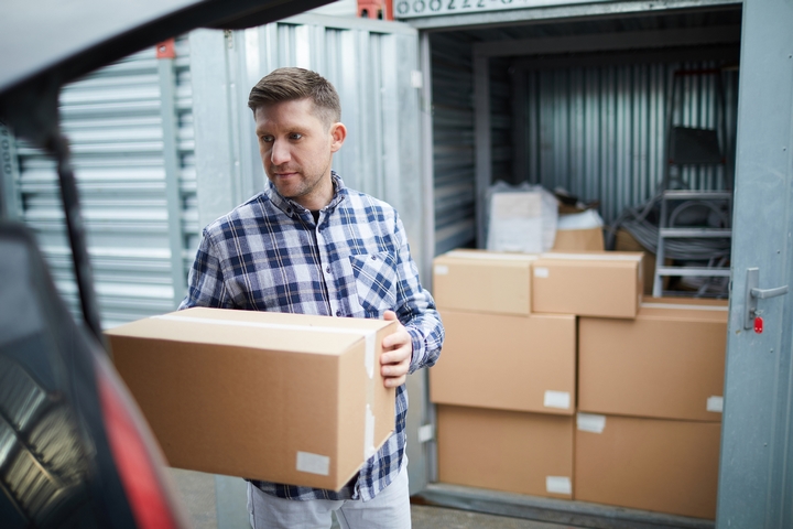 A vehicle can be a good storage option when moving.