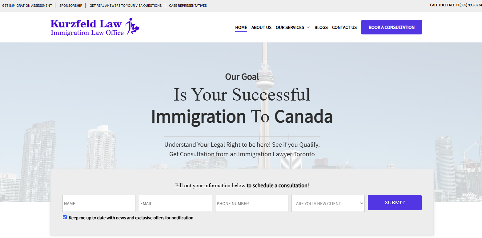 Ronen Kurzfeld Immigration Lawyer Toronto